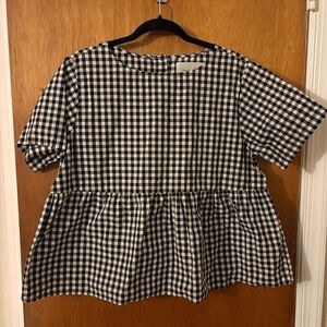 Tradlands Monochrome Checkered Top